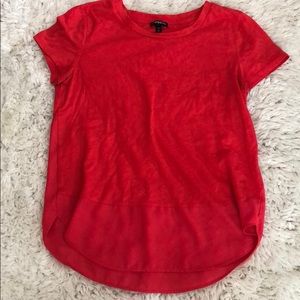 Red shorts sleeve top